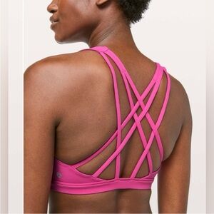 Lululemon Free To Be Serene Bra Sonic Pink 4 Strappy Back